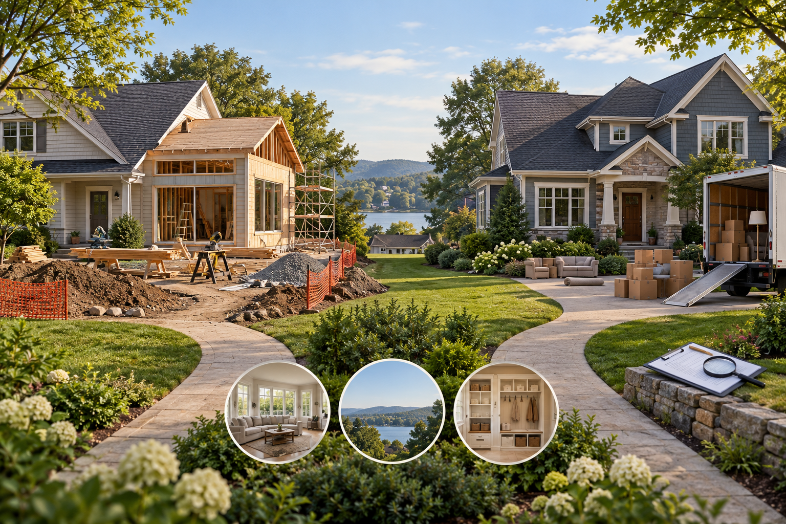 Two paths to more suitable housing: expanding the current home or moving to a replacement property with its own repair and transaction needs.