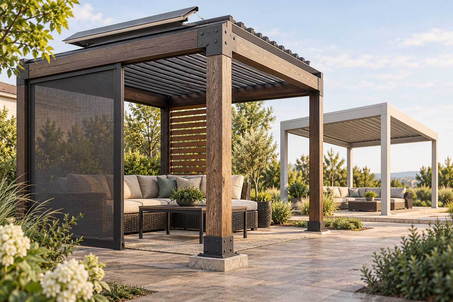 Repair estimates can focus on a single roof, screen, or connection component while replacement covers the whole structure.