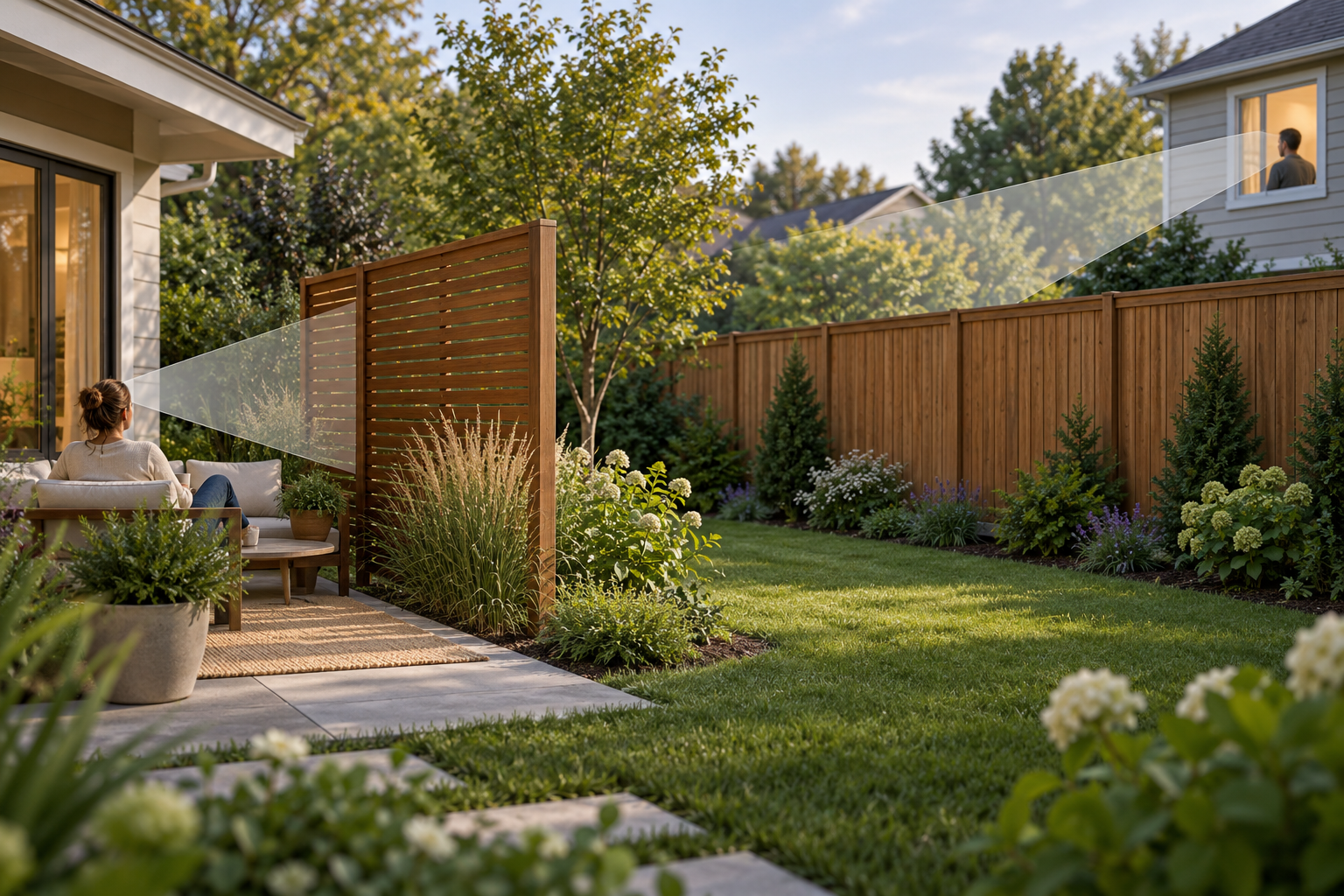 A targeted screen and a full fence run address different privacy views and project scopes.