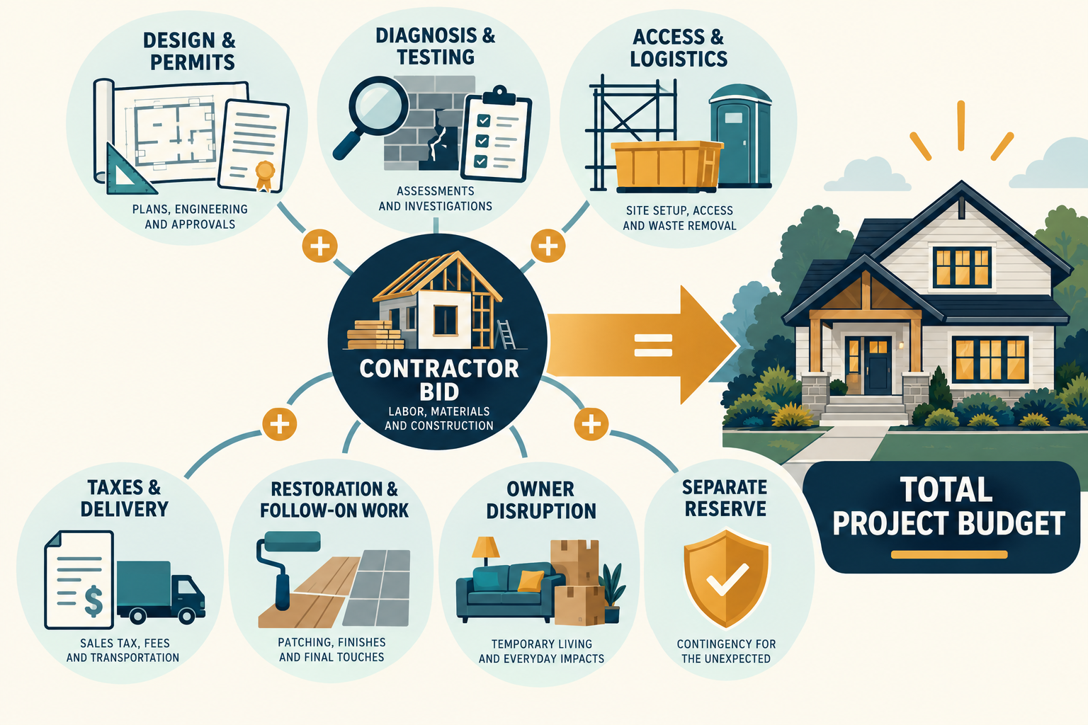Budget layers that may sit outside a contractor&rsquo;s headline construction bid.