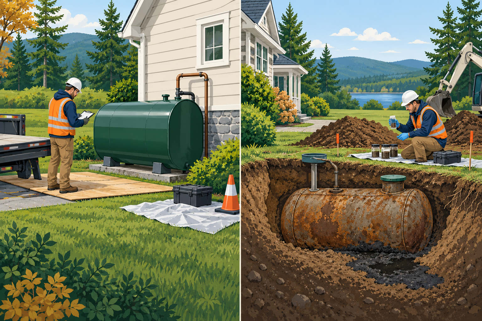 Qualified assessment paths for routine tank work and possible underground contamination response