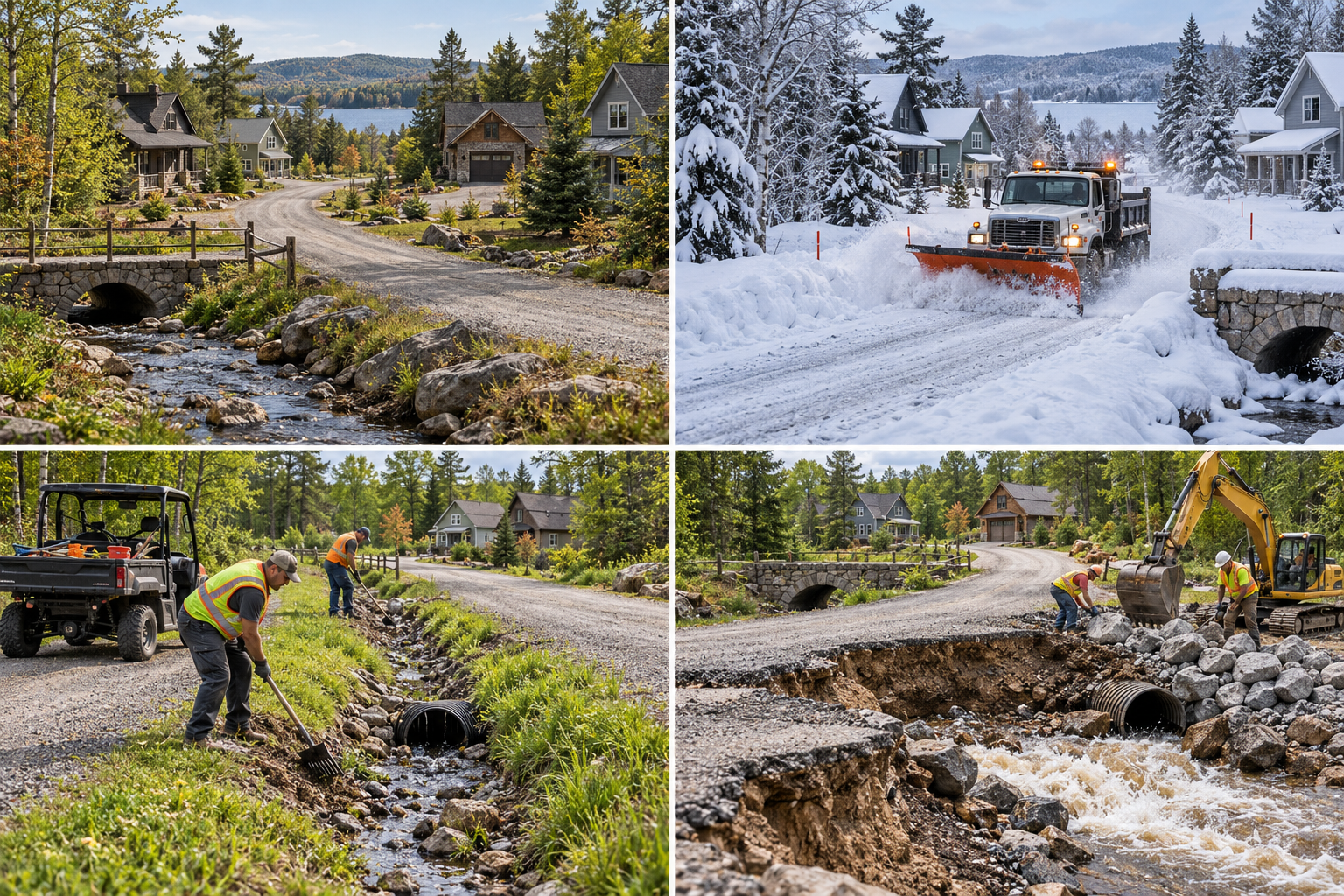 Routine maintenance, seasonal service, and major repairs create different shared-road cost needs